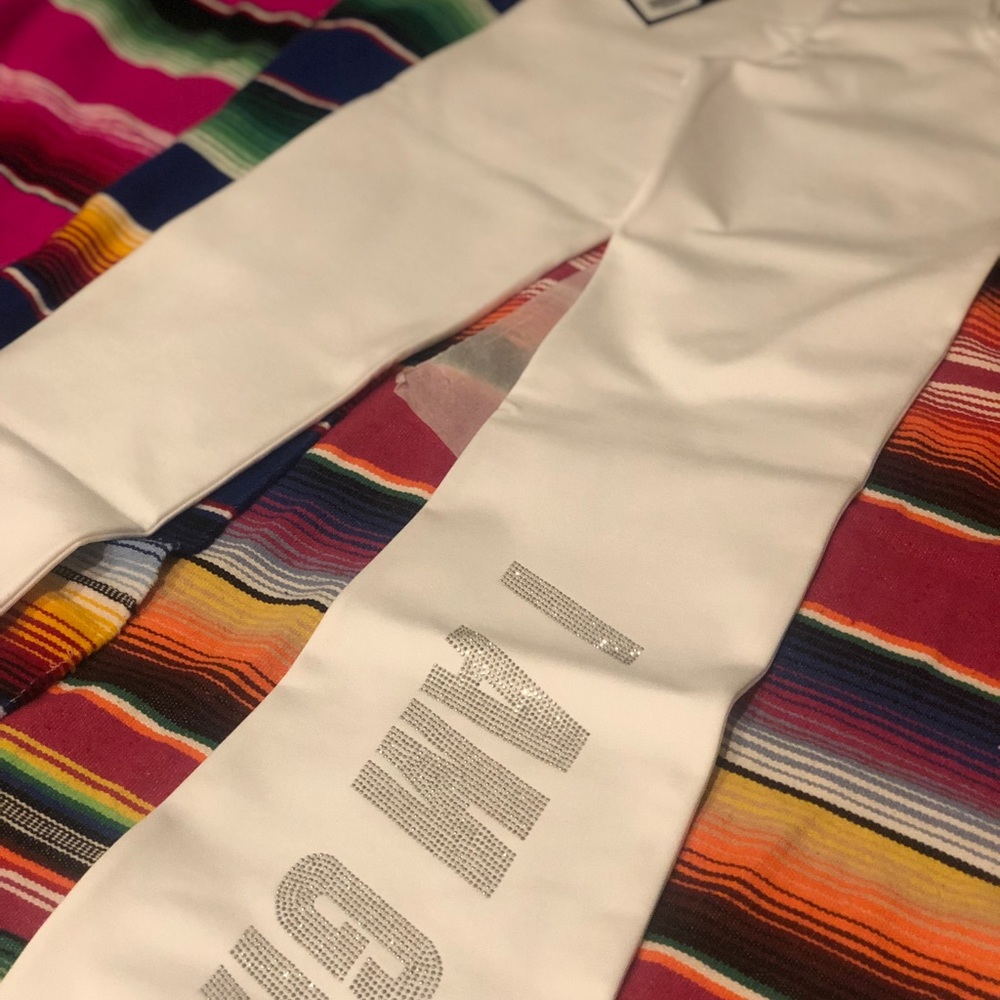 I AM GIA white trousers